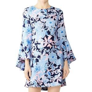 LILLY PULITZER Kayla Stretch Dress in the Bright Navy Amore Please - Sz 16